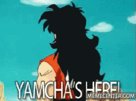 yamcha 's here memecenter.com is displayed on the screen