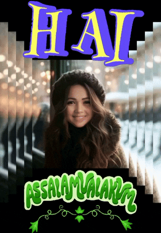 a picture of a woman with the word hai written above it
