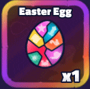 a colorful easter egg with the words easter egg x1 written on it
