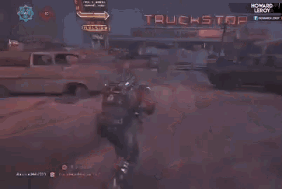 a person is holding a gun in a video game with the name howard leroy on the screen
