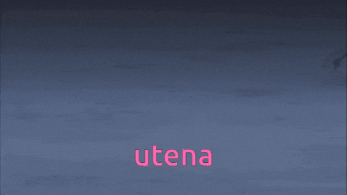 a man is laying on the ground and the word utena is on the bottom