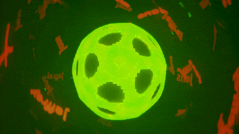 a neon sign that says axel and a soccer ball