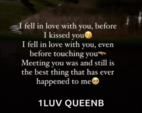 a quote that says i fell in love with you before