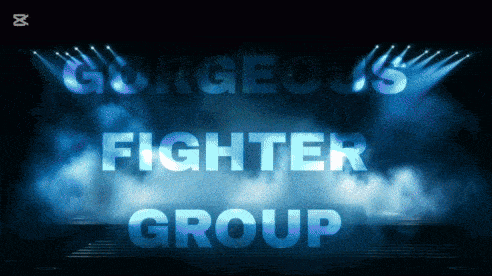 gorgeous fighter group is written on a dark background