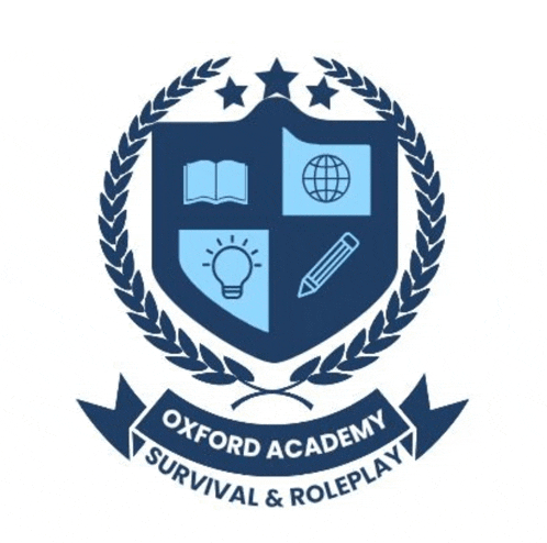 the logo for oxford academy survival & roleplay