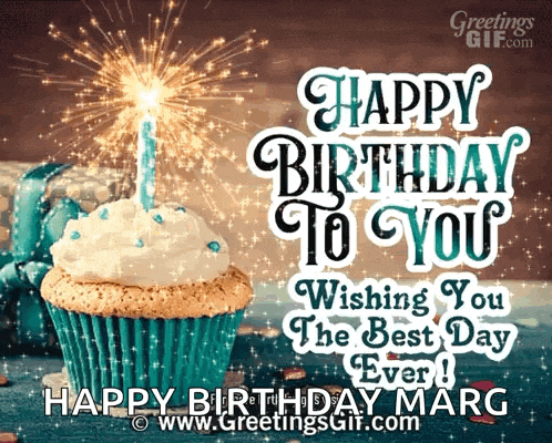 a birthday card with a cupcake and a candle that says happy birthday to you