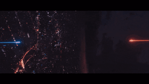 a red and blue lightning bolt is being thrown