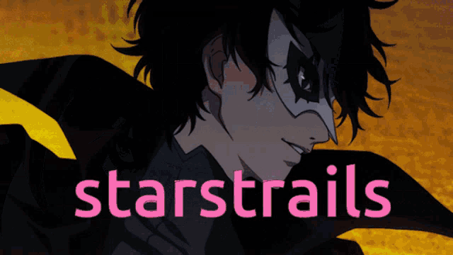 a poster with a joker and the words starstrails on it