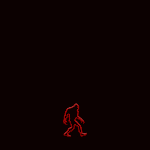 a silhouette of a bigfoot with the letters sas visible