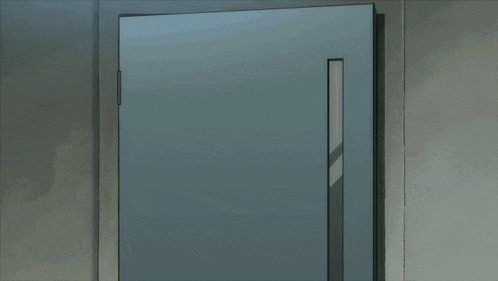 three anime characters are standing next to each other in a dark room