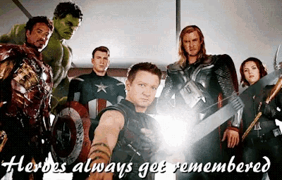 a poster of the avengers with the words " heroes always get remembered "