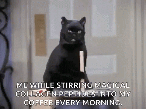 Cat Magical Collagen Peptides GIF - Cat Magical Collagen Peptides Halloween GIFs