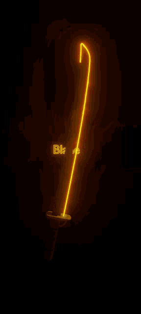 a glowing sword with the word blade above it