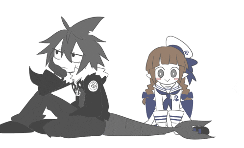 a drawing of a shark and a girl with the letter s on their chest