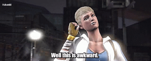 Mortal Kombat Cassie Cage GIF - Mortal Kombat Cassie Cage Well This Is Awkward GIFs