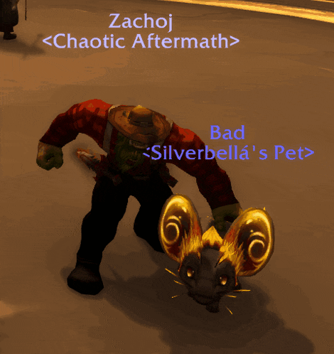 a video game character named zachoj is holding a golden ram