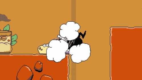a pixel art drawing of a man with glasses and a cat