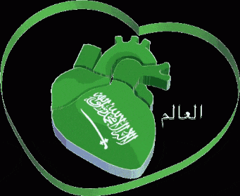 a green heart with a saudi flag on it