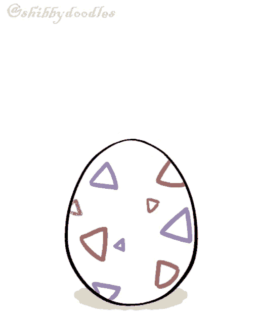 a drawing of a baby pokemon coming out of an egg with the name shibby doodles on the bottom