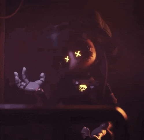 a cartoon character with x 's on his eyes and the word dammit