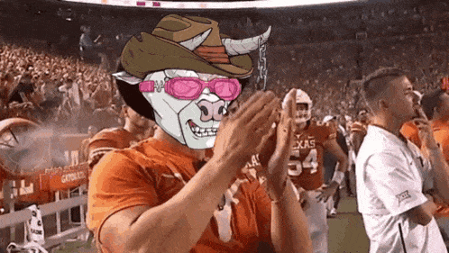 a cartoon of a man wearing a cowboy hat and sunglasses