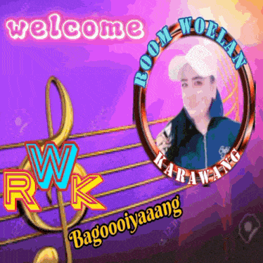 a picture of a woman with the words welcome w rk bagooinyaang on it