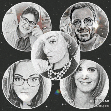 a collage of people 's faces with #photolab written on the bottom right