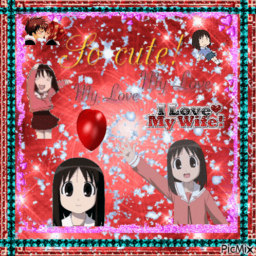 a picture of a girl with a heart and the words i love my wife on it