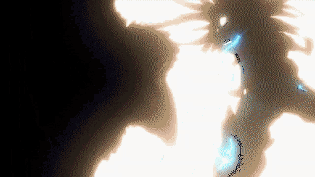 a computer generated image of a person with a blue light coming out of their mouth ..