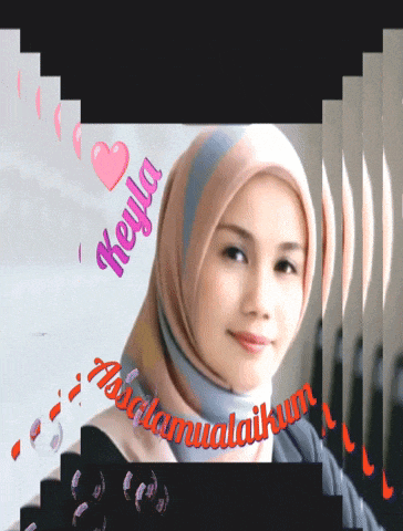 a picture of a woman wearing a hijab with the name keyla above her