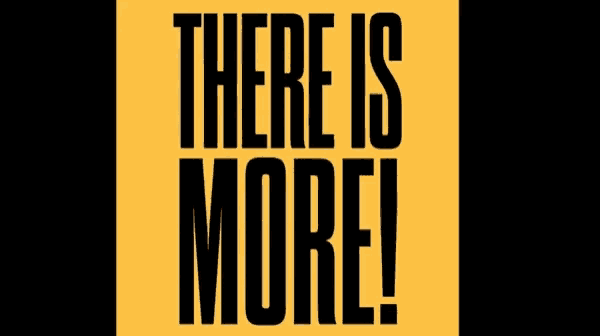 a yellow and black poster that says more more more more
