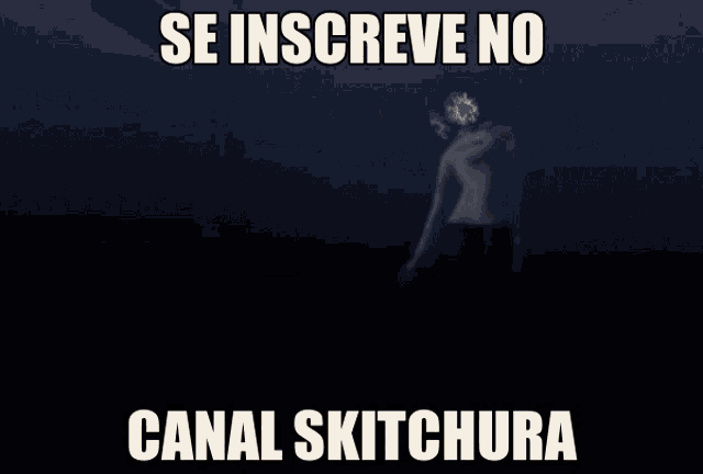 a meme with a ghost in the fog and the words se inscreve no canal skitchura