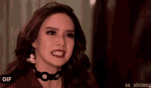 a gif of a woman with the words sister dear on it
