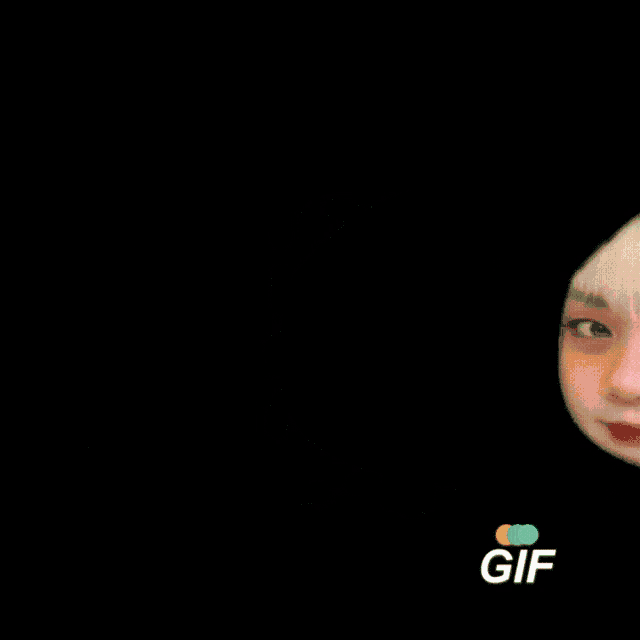a cartoon drawing of a woman 's face and the word gif below it