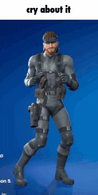 a video game character is dancing with the words cry about it below him
