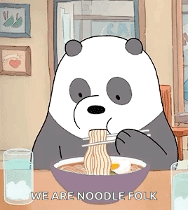 We Bare Bears Eating GIF - We Bare Bears Eating Noodles GIFs