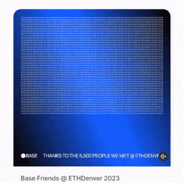 a blue background that says base friends @ethdenver 2023 on it
