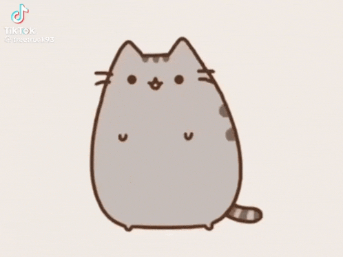 a cartoon drawing of a cat with two lines on it .