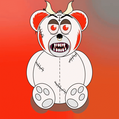 Teddy Bear Scary Bear GIF - Teddy Bear Scary Bear Scary Teddy GIFs