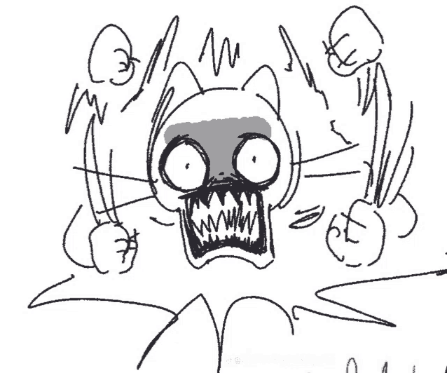 a drawing of a skull with a mouth open