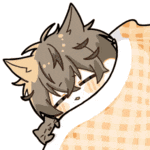 a drawing of a cat sleeping on a blanket