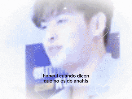 a blurry picture of a man with the words haneul cuando dicen que no es de anahis on it