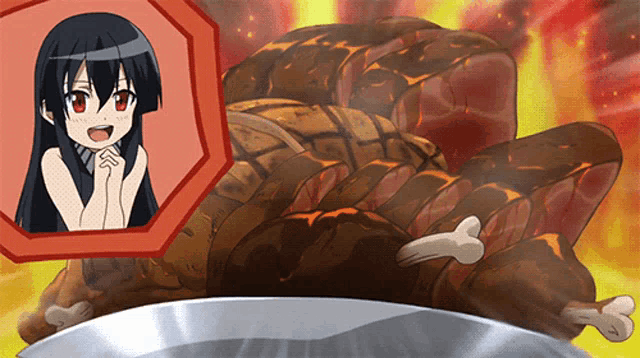 a picture of a girl with long black hair and red eyes