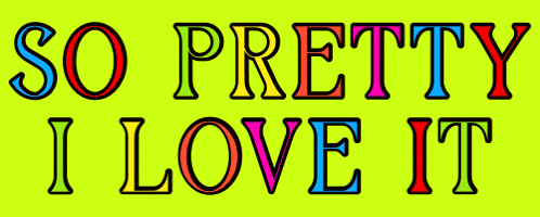 a yellow background with the words " so pretty i love it "