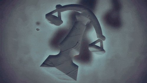 a shadow of a person is cast on a scale
