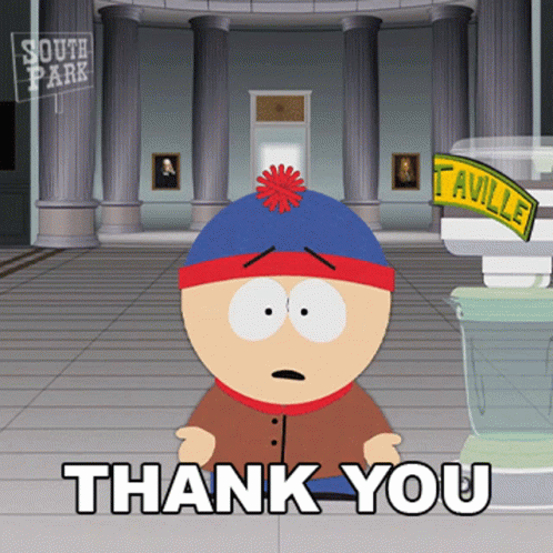 Thank You Stan Marsh GIF - Thank You Stan Marsh South Park GIFs