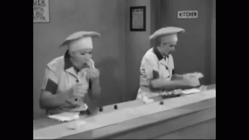 When You Can'T Decide What To Eat At A Party. GIF - I Love Lucy Eat Eating GIFs