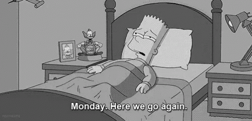 Mondays Bart GIF - Mondays Bart Simpsons GIFs