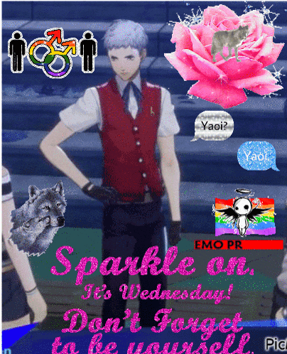 a poster that says " sparkle on wednesday " on it