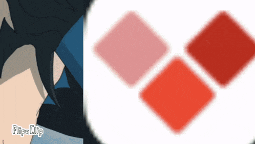 a close up of a person 's face next to a close up of a red square with flipa clip written on the bottom